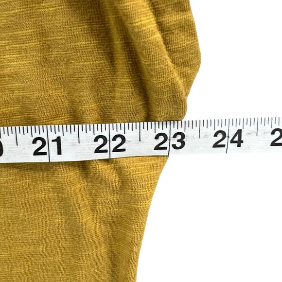 Prana Top Womens XS Mustard Yellow Ocupas Popover Pintuck Organic Athleisure - Picture 6 of 13